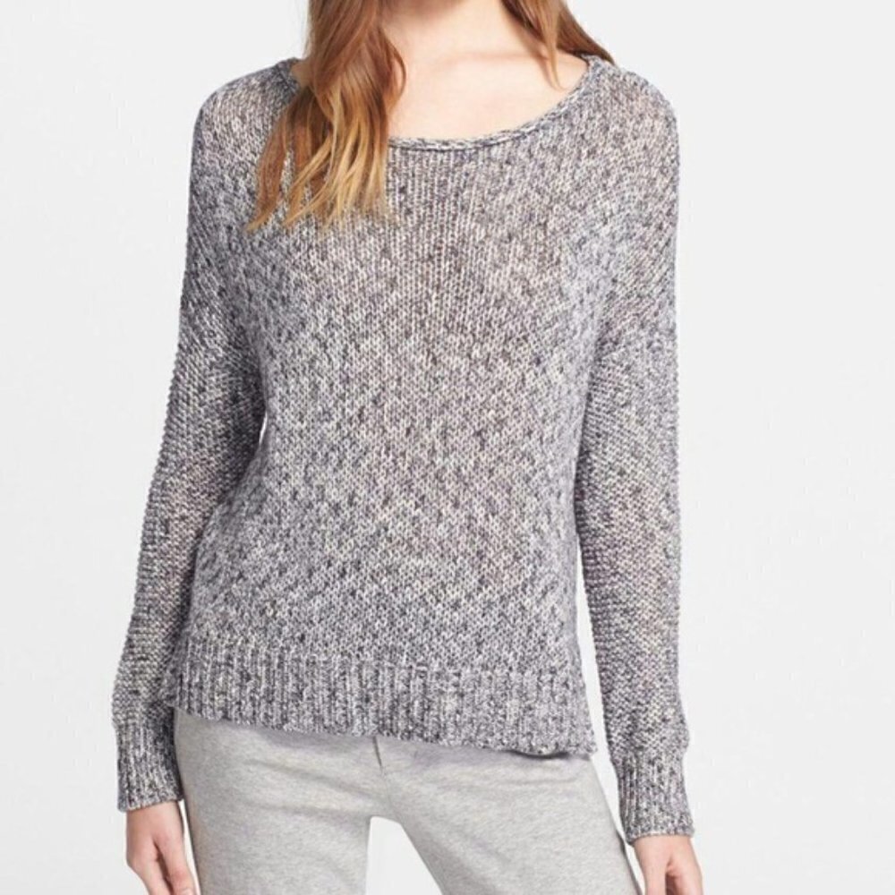Vince Women's Size Small Drop Shoulder Sweater Gray Yarn 100% Cotton V263676036